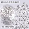 Joias para Nail Art de Zircônia Mini Planas de Fundo Marquise Brancas Transparentes Brilhantes Pequenas Gota d'Água Rombus Diamante Branco para Decoração de Unha