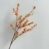 Flores Artificiais de Espinheiro Marítimo, Frutos de Espinheiro Marítimo, Galhos com Frutos para Decoração de Casa, Flores Artificiais para Vendas Transfronteiriças, Arranjos Florais para Quartos Modelo, Alta Qualidade