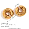 Moda Transfronteriza Europea y Americana Nicho Retro Patrón de Serpiente Clip para Oreja Acero Inoxidable Chapado en Oro de 18K Geométrico Sarga Pétalo Pendientes para Mujer