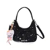 Bolso de Mano a la Moda con Lazo para Mujer, Bolso Novedoso Estilo Coreano Nube, Elegante Bolso de Hombro Cruzado