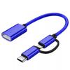 Adaptador lector de tarjetas OTG USB Android TIPO-C cable de datos trenzado de nailon fabricantes de cables para disco U mayoreo