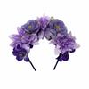 Tiara de flor artificial dupla face nova europeia e americana, peônia vintage oversized, guirlanda, foto de viagem, foto, adereço para vestir