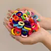 Cuerda para el Cabello Infantil de Alta Elasticidad, Goma para el Cabello de Niña, No Daña el Cabello, Banda Elástica, Accesorios para la Cabeza de Bebé, Goma Suave para Niña Pequeña