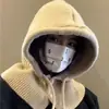 Gorro de punto Kawanishi para turismo con borla roja para mujer, otoño e invierno, viaje por el Día Nacional, sombrero de lana calado para pradera