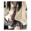 Estilo preppy japonés jk uniforme de camisa para mujer verano dulce lindo holgado manga corta con traje de falda plisada a cuadros