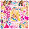 50 pegatinas de Princesa Barbie coche teléfono móvil taza de agua pegatinas decorativas cuaderno Diario pegatinas de recompensa impermeables