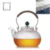 Tetera de vidrio de borosilicato alto patrón martillado tetera hirviendo tetera especial para estufa de cerámica eléctrica mango de cobre mango juego de té de vidrio