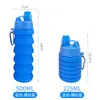 Vaso de Agua Plegable de Silicona Transfronterizo, Vaso Portátil para Viajes al Aire Libre, Botella de Agua Retráctil Deportiva, Botella de Agua para Regalo de Negocios, Ligero