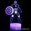 Luminária de Mesa 3D Colorida Touch Cruzada Dedicada Marvel Vingadores Guardiões da Galáxia Lâmpada Presente Criativo