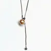 Lujo Ligero Diseño de Nicho Collar Largo de Perlas Dravable Estilo Fresco para Mujer Simple Elegante Versátil Cadena de Lana