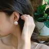 Pendientes redondos de color caramelo para mujer, sencillos, elegantes y versátiles, diseño de nicho, pendientes de alta calidad, 2023, nuevos