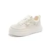 Zapatillas Blancas Transpirables de Malla con Aumento de Altura de 4 cm de Suela Gruesa 26 Nuevo Modelo de Verano Calzado Deportivo Casual Ultraligero para Mujer Que No Cansa los Pies