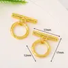 Cierre de pinza OT bañado en oro de 18 quilates sobre cobre con alta retención de color, cierre para joyería, cadena de extremo para accesorios, cierre de conexión DIY para collares y pulseras