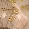 Brincos de Tarraxa Sólidos Martelados Geométricos Irregulares de Aço Inoxidável, Simples e Versáteis, Banhados a Ouro 18K, Transfronteiriços