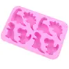 Jianmei en stock creativo repostería 8 piezas dinosaurio silicona mousse pastel molde DIY niños chocolate molde