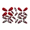Parches de Uñas Postizas Portátiles Uñas Almendradas Bloqueo de Color Rojo y Plateado Puntas de Uñas Portátiles Venta al por Mayor Exportación Transfronteriza Fuente de Suministro Exclusiva
