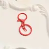 Colgante de Muñeca de Juguete DIY Set de Cuatro Piezas con Cierre de Langosta Anillo Plano Colorido Cierre de Ocho Llavero Accesorios para Llavero