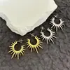 Pendientes Franceses de Nicho de Alta Gama para Mujer, Pendientes de Sol de Estilo Medieval, Moda Europea y Americana, Personalidad, Pendientes Versátiles, Pendientes Retro Elegantes