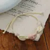 Jingdezhen Navidad Cerámica Cuerda Trenzada Pulsera Animales de Dibujos Animados Cuerda de Mano Joyería al por Mayor para Atracciones Turísticas Nicho Lujo Ligero