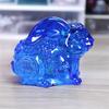 Decoración de conejo citrino de tamaño grande y pequeño, regalo de cumpleaños de los doce zodíacos, esmalte de colores, decoración para el hogar y la sala de estar, suerte, suerte