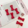 Estilo Coreano Simple Color Degradado Corbata de Lazo Perforado Versátil Temperamento Joyería para la Cabeza Tridimensional Pendientes Accesorios de Joyería DIY