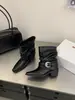 Botines vaqueros occidentales 2026 plisados vintage tacón grueso botas de caballero Martin