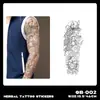 Pegatinas de Tatuaje Herbales de Brazo Completo Transfronterizas, Impermeables, de Larga Duración, No Reflectantes, Diseños de Tatuajes Realistas para Manos, Brazo de Flores, Brazo de Flor de Cerezo, Estilo Tradicional