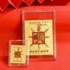 Adesivo de celular de ouro 999 puro, "Tesouro traz fortuna e prosperidade," folha de ouro de 2mg, atacado e feito sob medida da fábrica de origem