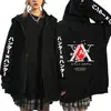 Suéter con capucha estampado de Cazador a Tiempo Completo de Anime HUNTER x HUNTER Venta Caliente Transfronteriza Cardigan Holgado Casual