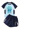 Roubo Transfronteiriço Roubo de Cérebro Roubo de Células Cerebrais com o Tema Shanhaijing Roupa de Banho Infantil Masculina Conjunto de Duas Peças