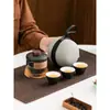 Juego de té de viaje de vidrio, taza exprés portátil, bolsa personal, apto para exteriores, taza de té Kung Fu, tetera