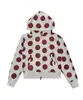 Sudadera con capucha retro de lunares Y2K transfronteriza nueva de otoño e invierno para mujer, sudadera moderna de alta costura única estilo Ins