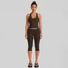 Conjunto de ropa deportiva transfronterizo con top de tirantes asimétrico, absorbente de humedad y de secado rápido, para correr y deportes casuales, conjunto para mujer