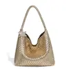 Bolso de Mano Grande con Forma de Pistola de Moda para Mujer, Bolso Tote Tejido a la Moda, Popular en Redes Sociales