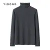Suéter Ligero de Punto Fino de 16 Calibres con Tejido Liso, Cuello Alto Integrado, Cachemir de Color Sólido, Corte de Hombro Regular, Ropa de Punto Cálida