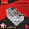 6L/81 fritadeira elétrica único cilindro peneira única Fritadeira Fritadeira batatas fritas Fritadeira máquina de lanche barraca