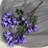 Jacaranda Simulado Venta al por Mayor Plantas Verdes de Ingeniería Flores Falsas Ramas Decorativas Patio Lila Accesorios para Fotografía de Bodas Azul y Morado