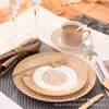 Celebridad de Internet Transfronteriza Estilo Europeo Sencillo Moderno Fresco Cerámica Plato para Comida Occidental Taza y Platillo de Porcelana de Hueso Decoración para Filete Decoración de Vajilla