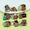 Broche de Capibara Personalizado y Creativo, Set de Serie de Caricaturas Lindas de Capibara, Accesorios de Insignia de Metal