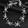 Acessórios de cabelo de noiva mais vendidos transfronteiriços, tiara de flor de pérola, pente de cabelo feito à mão, conjunto de grampos e palitos de cabelo para fotografia de viagem de casamento