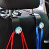 Gancho de carro assento desenho animado fofo encosto traseiro artefato de armazenamento multifuncional suprimentos de decoração de interior de carro
