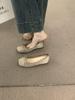 Vestido Estilo Francês Estilo Fada Altura Interna Sapatilhas de Balé Combinam com Tudo Não Cansam os Pés Sapatos de Noite Delicados Lindos Sapatos de Camada Única para Mulheres