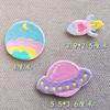 Criativo Computador Bordado Fixo Bordado Pano Adesivo Auto-adesivo Planeta Sapatos e Chapéus diy Decorativo Cartoon Animação Applique