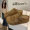 Sandalias tipo Birkenstock sin cierres de suela gruesa para mujer, nueva colección otoño 2006, que aumentan la altura, fáciles de poner, diseño retro, adecuadas para usar al aire libre