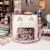 Bolsa de maquillaje para estudiante femenina japonesa linda gato bolso de hombro bolsa secundaria bolsa de uniforme jk bolsa de mensajero para viajero