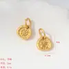 Colgante Antiguo Chapado en Oro para Goteo de Aceite con Diamantes Microincrustados, Ábaco, Estrellas, Luna y Corazón Charms para DIY