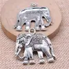 37X34Mm 6.7g Multicor DIY Liga de Zinco Joias Pingente de Elefante Tailandês