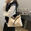 Bolso Tote de Bloques de Color de Moda 2025 Principios de Otoño Nuevo Bolso Multiusos Bolso Cruzado Retro Bolso de Hombro Moderno