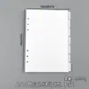 Páginas Divisorias para Cuaderno de Hojas Sueltas Páginas Índice de Plástico PP A5 A6 A7 Páginas Interiores para Agenda Páginas Divisorias de Clasificación Negras Bolsas de Almacenamiento PP