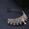 Acessório de Cabeça Coroa Atravessando Fronteiras Coroa de Noiva Acessórios de Cabelo Atacado Faixa de Cabelo de Aniversário Acessórios de Casamento Crianças Acessório de Cabeça de Cristal